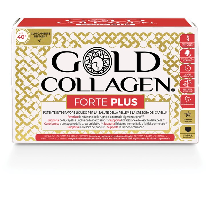GOLD COLLAGEN FORTE PLUS 10 FLACONI DA 50 ML 5G COLLAGENE - farmanauta.it