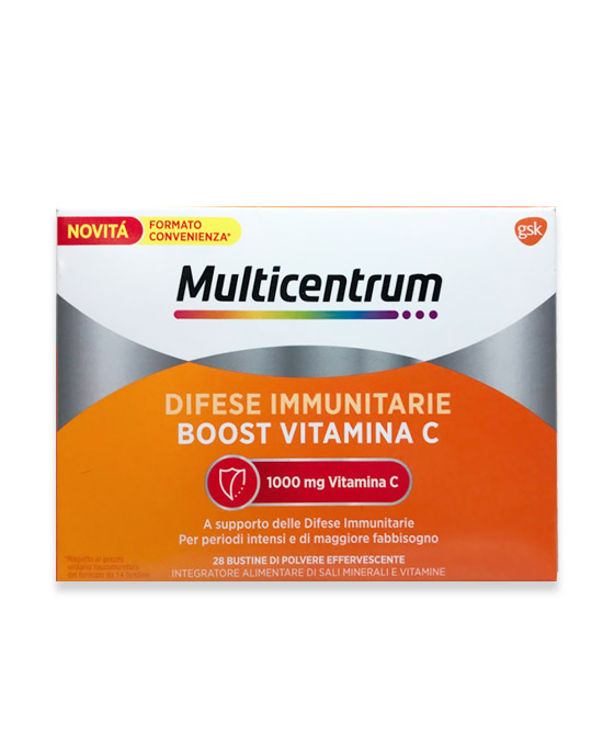 MULTICENTRUM DIFESE IMMUNITARIE BOOST VITAMINA C 28 BUSTINE - farmanauta.it