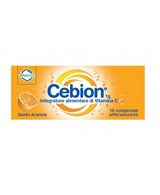 CEBION EFFERVESCENTI VITAMINA C ARANCIA 10 COMPRESSE - farmanauta.it