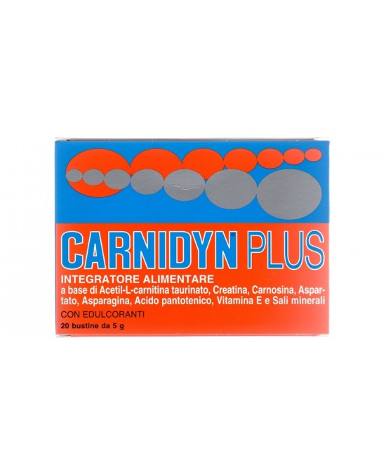 CARNIDYN PLUS 20 BUSTINE DA 5 G GUSTO ARANCIA - farmanauta.it