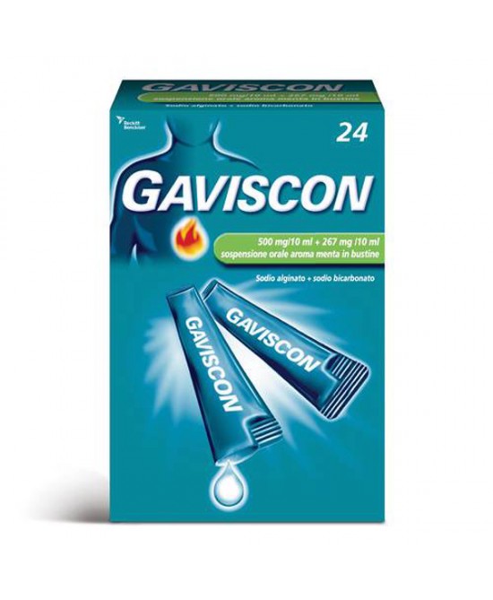 GAVISCON*24BUST 500+267MG/10ML - farmanauta.it