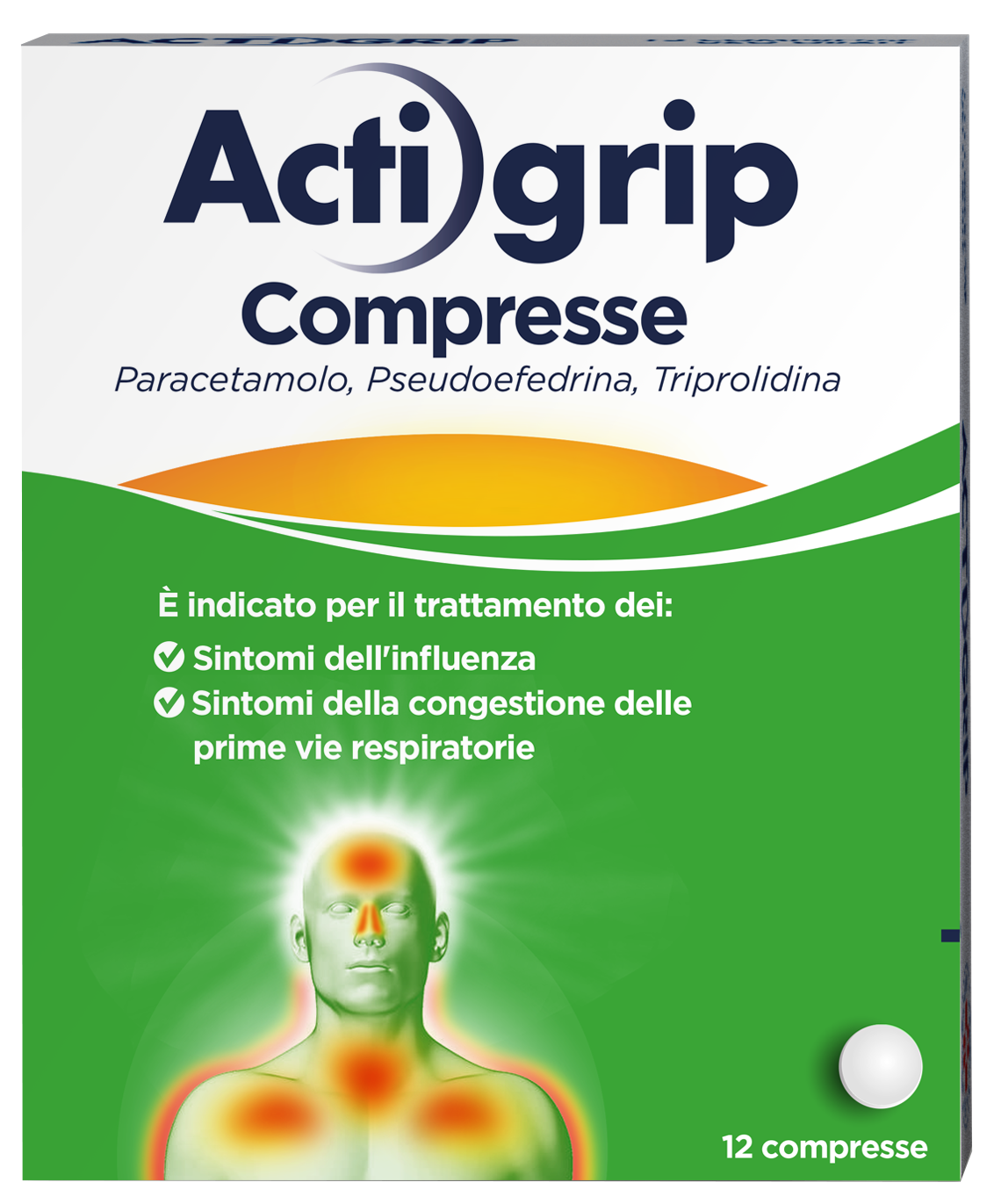 ACTIGRIP*12CPR 2,5+60+500MG - farmanauta.it