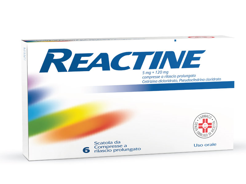 REACTINE*6CPR 5MG+120MG RP - farmanauta.it