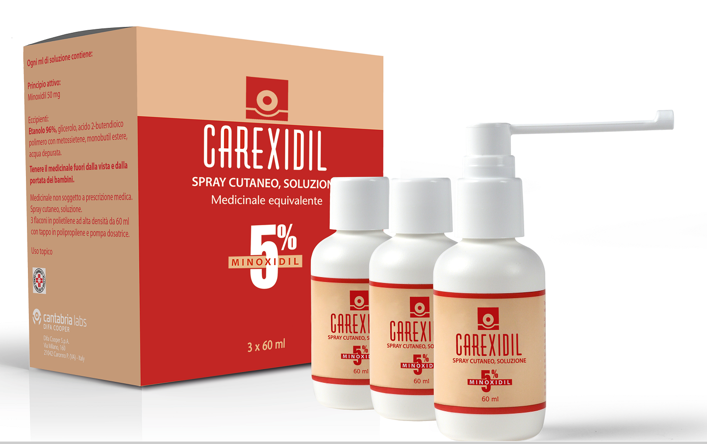 CAREXIDIL*3FL SOLUZ CUT 60ML5% - farmanauta.it