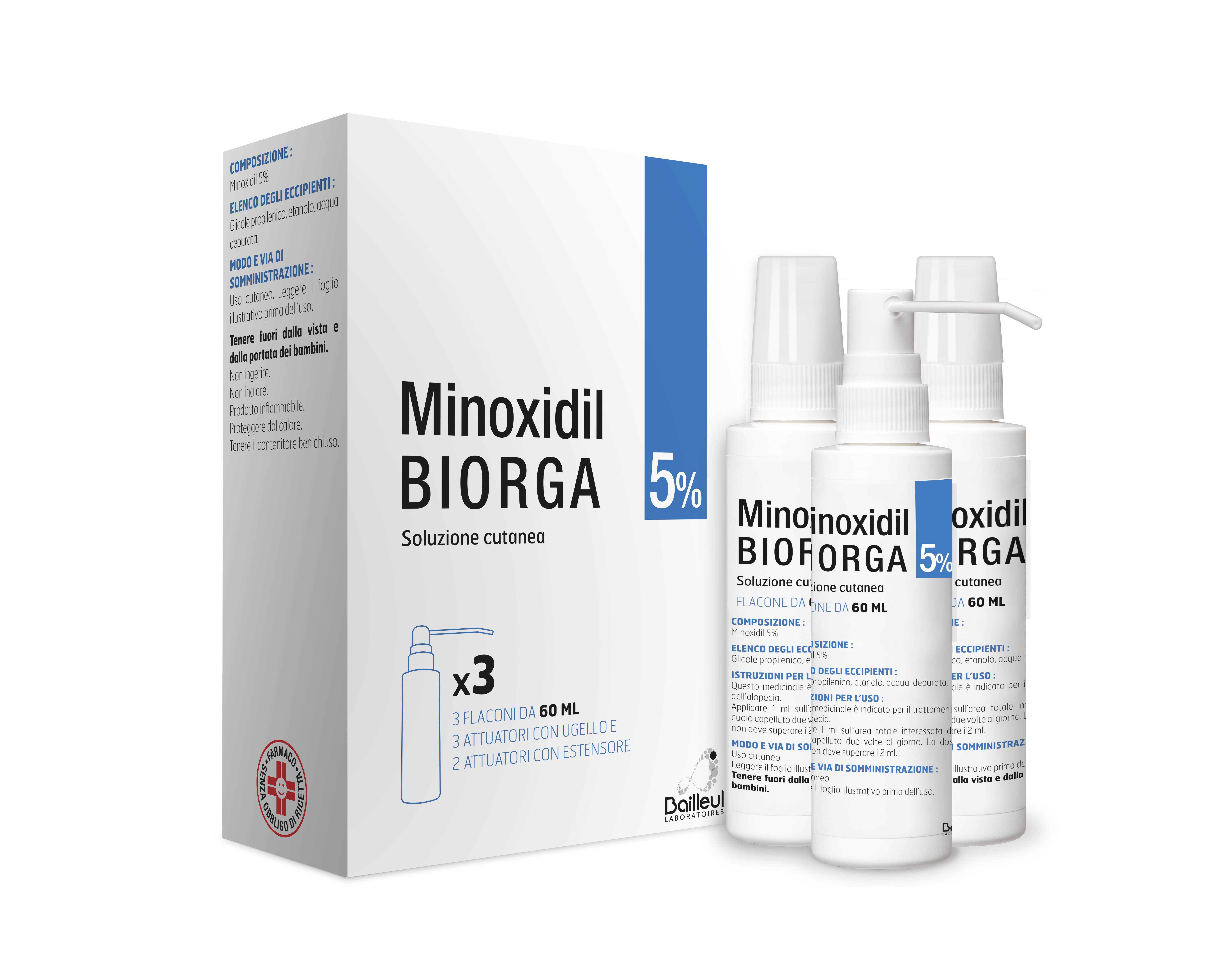 MINOXIDIL BIORGA*SOL CUT 3FL5% - farmanauta.it