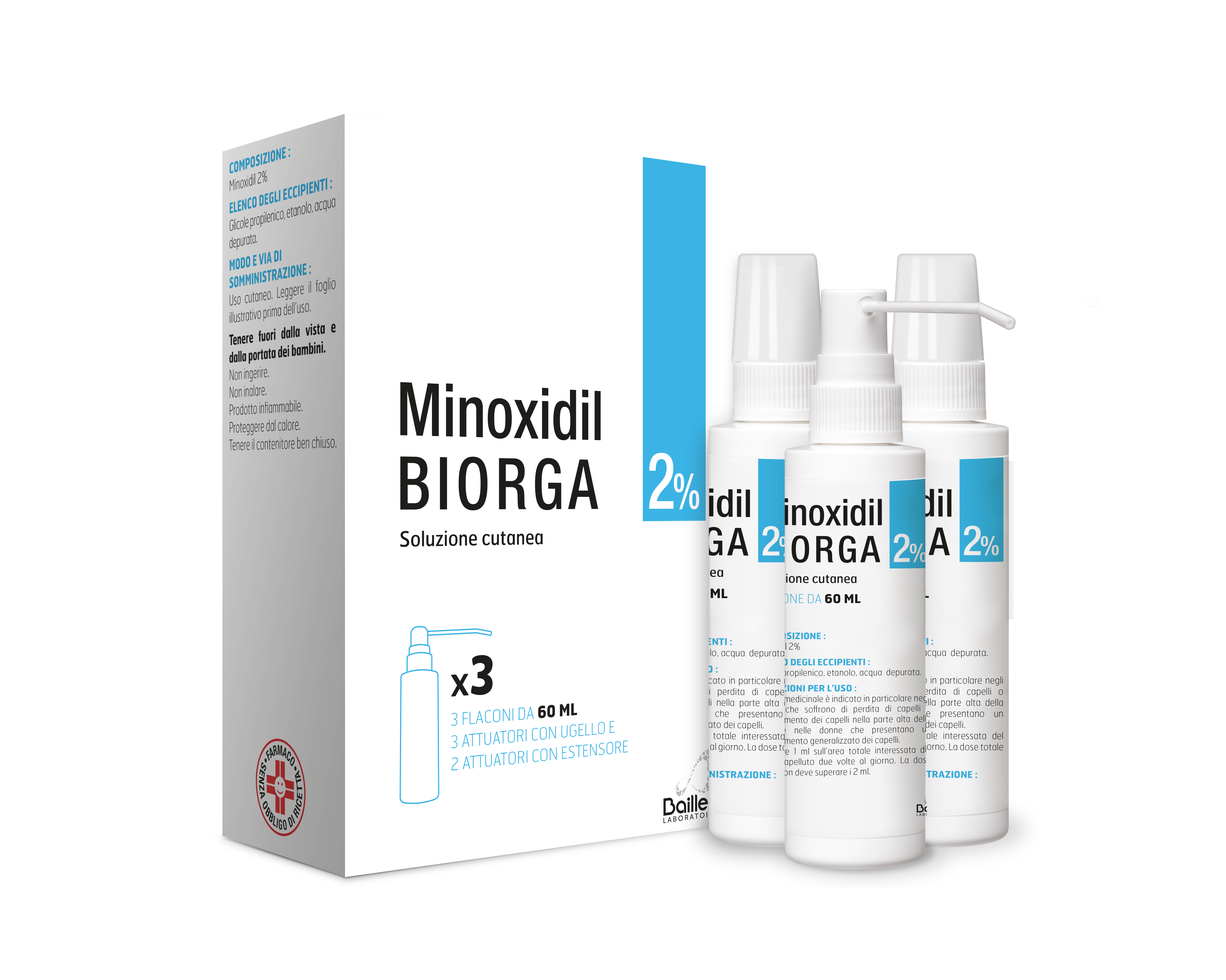 MINOXIDIL BIORGA*SOL CUT 3FL2% - farmanauta.it