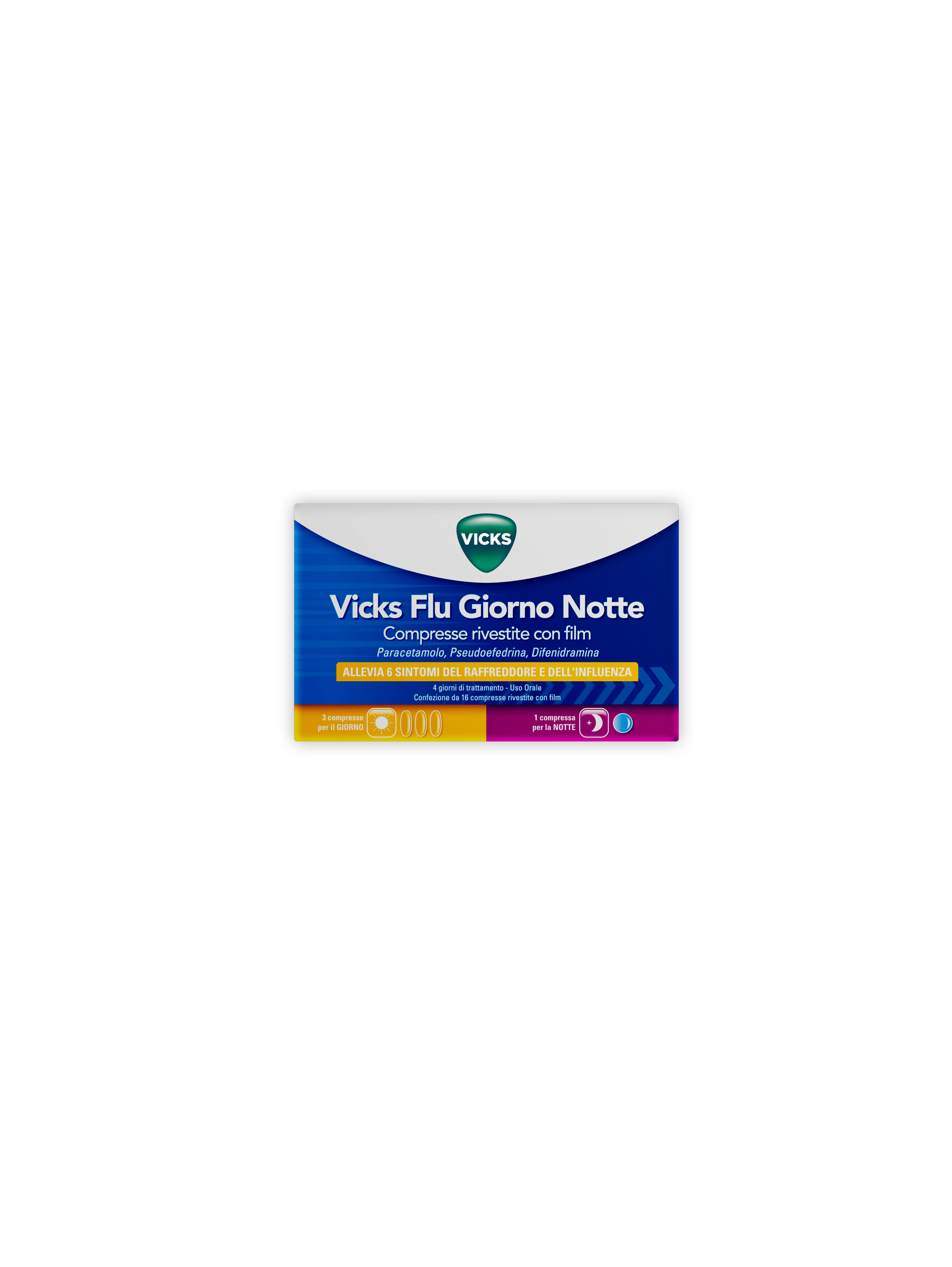 VICKS FLU GIORNO NOTTE*12+4CPR - farmanauta.it