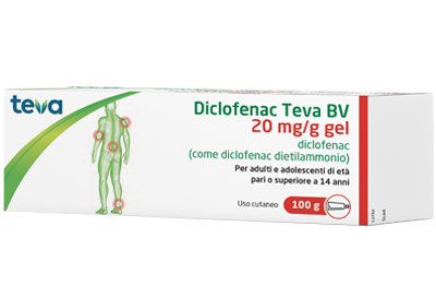 DICLOFENAC TEVA*GEL100G 20MG/G - farmanauta.it