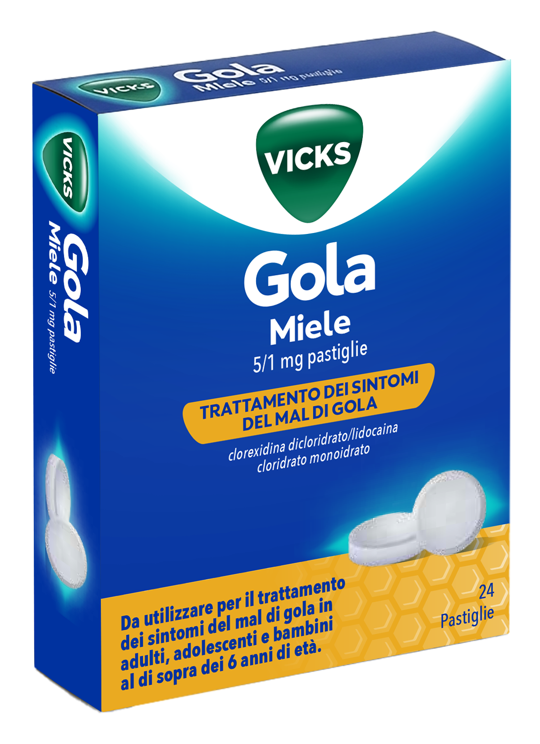 VICKS GOLA*24PAST 5+1MG MIELE - farmanauta.it