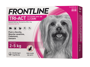 FRONTLINE TRI-ACT*3PIP 2-5KG - farmanauta.it