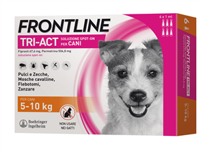 FRONTLINE TRI-ACT*6PIP 5-10KG - farmanauta.it