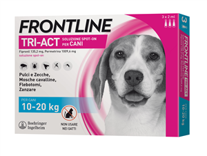 FRONTLINE TRI-ACT*3PIP 10-20KG - farmanauta.it