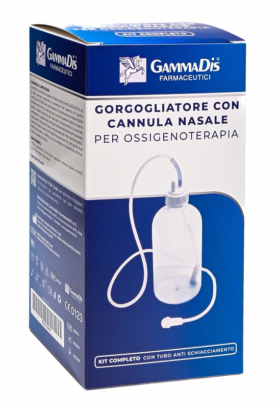 GORGOGLIATORE PER OSSIGENOTERAPIA CON OCCHIALE + CANNULA NASALE - farmanauta.it