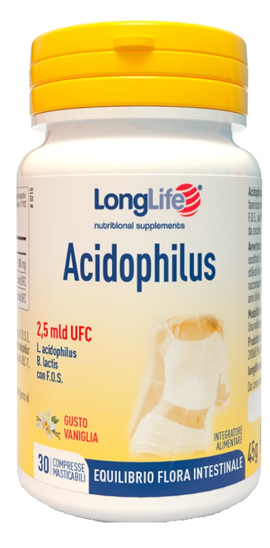 LONGLIFE ACIDOPHILUS 30 COMPRESSE MASTICABILI - farmanauta.it
