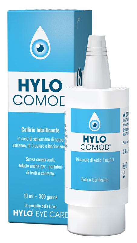HYLO-COMOD GOCCE OCULARI IALURONATO DI SODIO 0,1%  FLACONCINO 10 ML - farmanauta.it