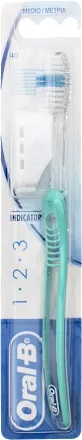 ORALB 123 INDICATOR SPAZZOLINO MANUALE SETOLE 40 MEDIE - farmanauta.it