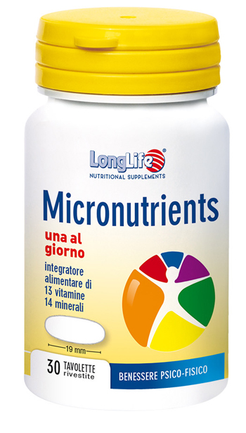 LONGLIFE MICRONUTRIENTS 30 TAVOLETTE RIVESTITE - farmanauta.it