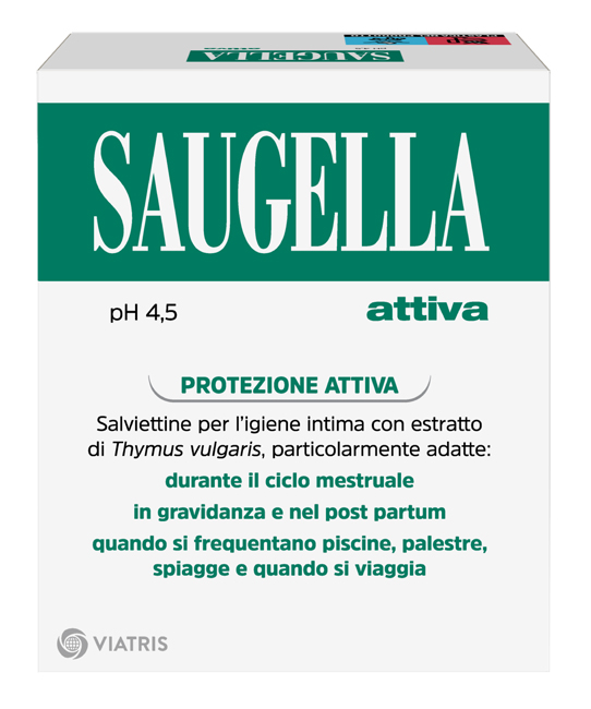 SAUGELLA ATTIVA SALVIETTINE DETERGENTI 10 BUSTINE - farmanauta.it