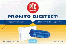 LANCETTE PUNGIDITO PIC DIGITEST GAUGE 28 25 PEZZI + 25 TAMPONCINI ASSORBENTI - farmanauta.it