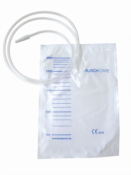 SACCA DI DRENAGGIO LETTO PER INCONTINENZA 2000ML IN PVC CON TUBO DI RACCORDO 90CM DIAMETRO 5X7MM MONOUSO 30 PEZZI - farmanauta.it