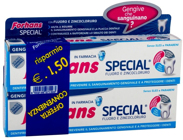 FORHANS SP DENTIF 2X75ML - farmanauta.it
