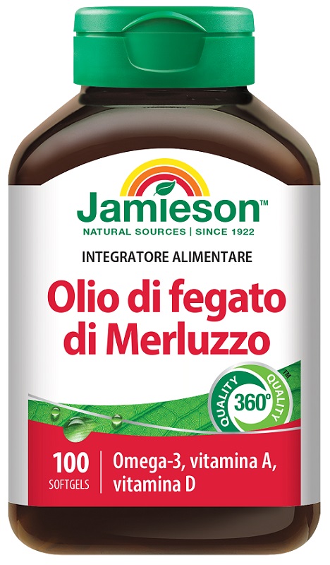 JAMIESON OLIO DI FEGATO DI MERLUZZO 100 PERLE - farmanauta.it