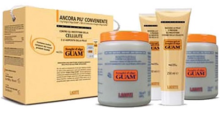 GUAM FANGHI D'ALGA DOPPIA CONVENIENZA CON FANGHI D'ALGA GUAM 2 X 1 KG + CREMA GEL 2 X 250 ML - farmanauta.it