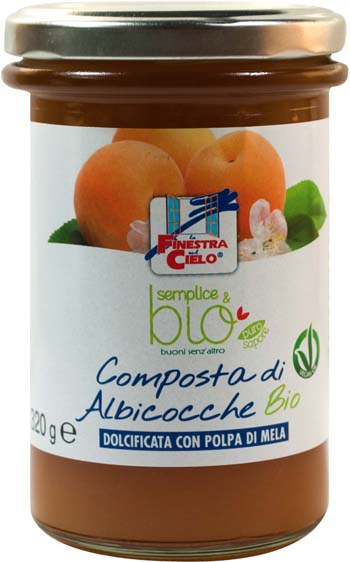 COMPOSTA DI ALBICOCCA CON POLPA DI MELA BIO 320 G - farmanauta.it