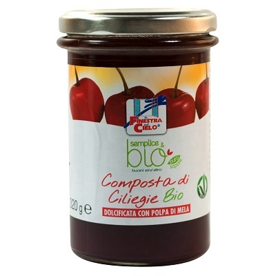 COMPOSTA DI CILIEGIE CON POLPA DI MELA BIO 320 G - farmanauta.it