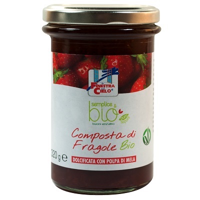 COMPOSTA DI FRAGOLE CON POLPA DI MELA BIO 320 G - farmanauta.it