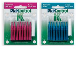 PLAKKONTROL SCOVOLINO MICRO 0,5 MM 8 PEZZI + MANICO - farmanauta.it