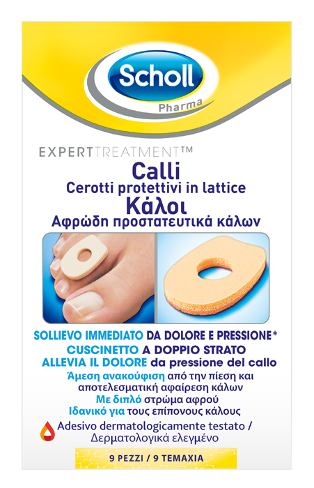 CEROTTO PROTETTIVO PER CALLI SCHOLL IN LATTICE 9 PEZZI - farmanauta.it