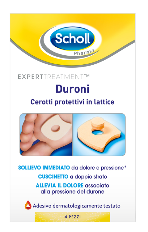 CEROTTO PROTETTIVO PER DURONI SCHOLL IN LATTICE 4 PEZZI - farmanauta.it