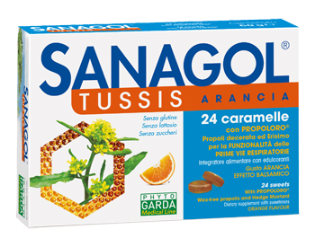 SANAGOL TUSSIS ARANCIA 24 CARAMELLE - farmanauta.it