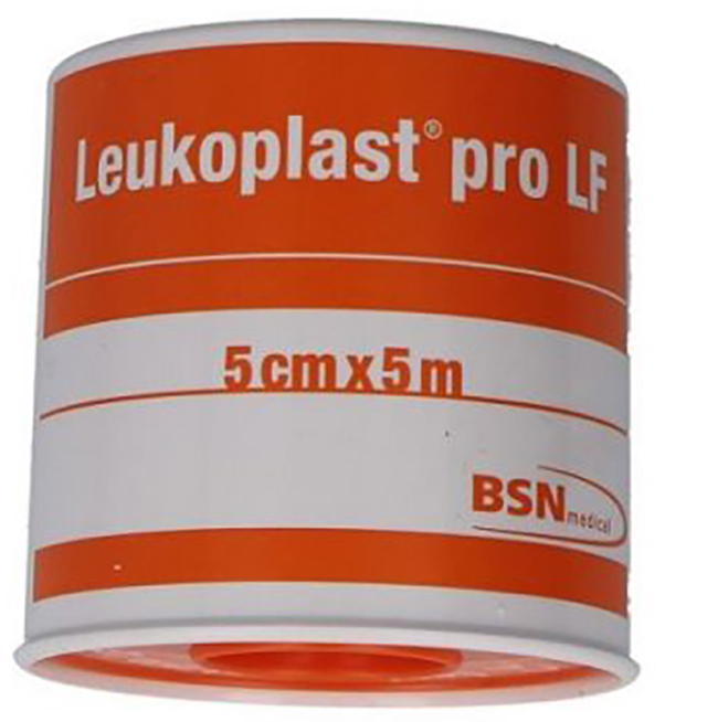 CEROTTO CHIRURGICO PER FISSAGGIO MEDICAZIONI LEUKOPLAST PRO LF SUPPORTO VISCOSA MASSA ADESIVA RESINA SINTETICA LANOLINA OSSIDO DI ZINCO CON LATTICE NATURALE 5X500CM - farmanauta.it