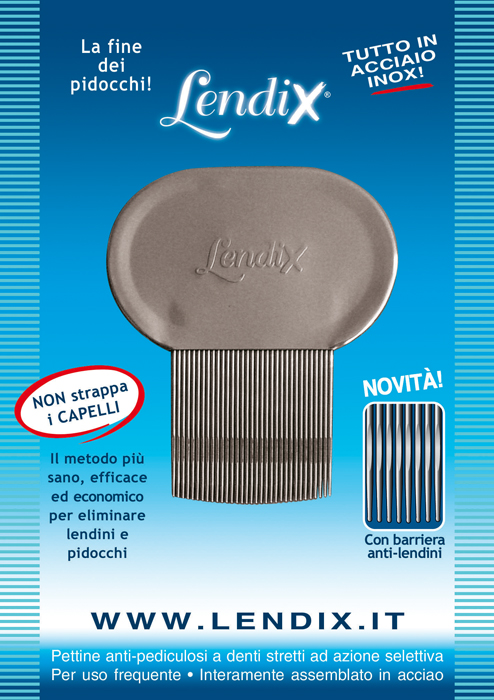 LENDIX PETTINE ANTIPIDOCCHI IN ACCIAIO - farmanauta.it