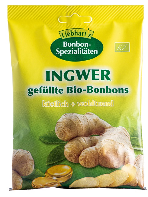 BONBONS ZENZERO BIO 100 G 18 CARAMELLE RIPIENE - farmanauta.it