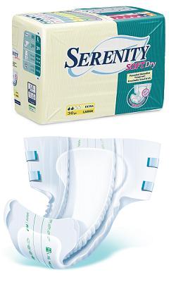 PANNOLONE PER INCONTINENZA SERENITY SOFTDRY FORMATO SUPER T AGLIA LARGE 30 PEZZI - farmanauta.it