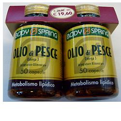 BODY SPRING OLIO DI PESCE OMEGA 3 CONFEZIONE BIPACK 50 CAPSULE X 2 - farmanauta.it