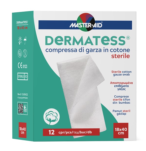 GARZA IDROFILA DERMATESS COT 18X40 12 PEZZI - farmanauta.it