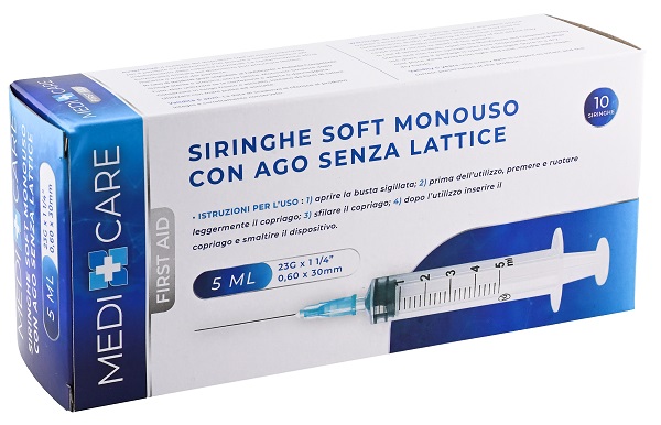 SIRINGA SOFT CAPACITA' 5ML AGO GAUGE 23 CONFEZIONE 10 PEZZI - farmanauta.it