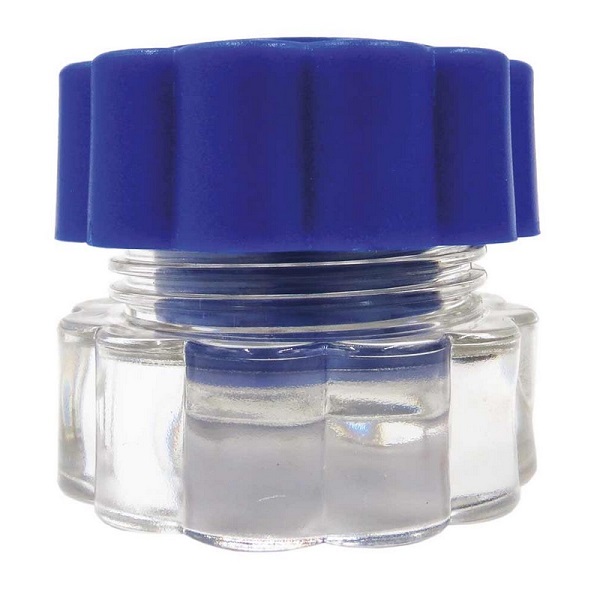 FRANTUMAPILLOLE IN ABS A 2 SCOMPARTI BASE TRASPARENTE COPERCHIO BLU DIMENSIONI 5,4X3,3X4,7 CM - farmanauta.it