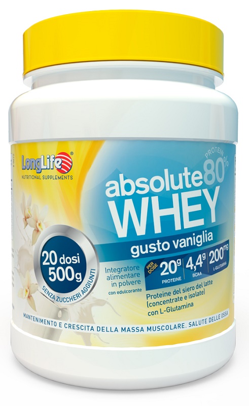 LONGLIFE ABSOLUTE WHEY VANIGLIA 500 G - farmanauta.it