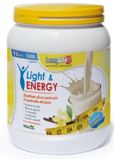 LONGLIFE LIGHT & ENERGY VANIGLIA 500 G - farmanauta.it