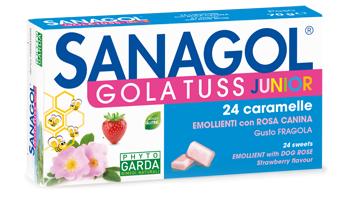 SANAGOL GOLA TUSS JUNIOR FRAGOLA 24 CARAMELLE - farmanauta.it
