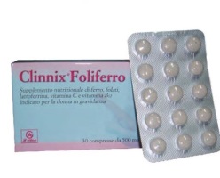 CLINNIX FOLIFERRO 30 COMPRESSE - farmanauta.it