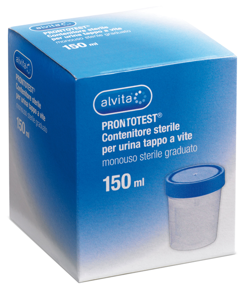 CONTENITORE PER URINA ALVITA PRONTOTEST GRADUATO CON TAPPO A VITE - farmanauta.it