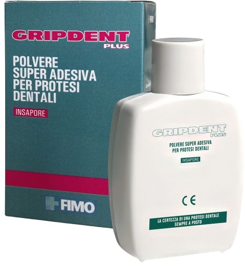 GRIPDENT PLUS POLVERE SUPER ADESIVA PER PROTESI DENTALI 40 G - farmanauta.it