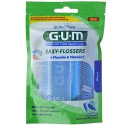 GUM EASY FLOSSERS FILO INTERDENTALE CON FORCELLA 30 PEZZI - farmanauta.it