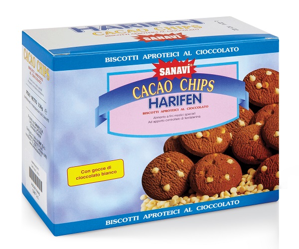 HARIFEN CHIPS CACAO BIANCO 150 G - farmanauta.it